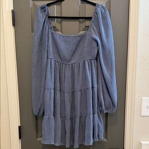 Altar'd State Navy Smocked Dress sz L